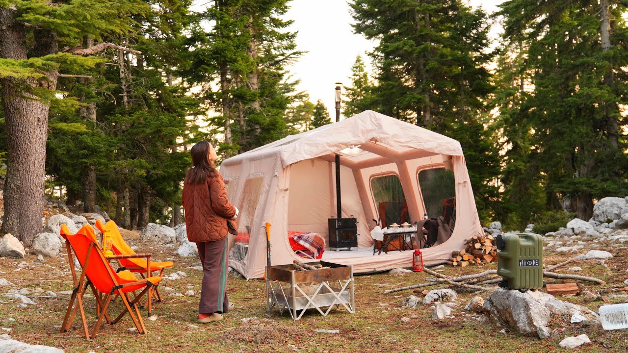 YENİ LÜX ŞİŞME ÇADIRIMIZLA ORMANDA KONFORLU KAMP