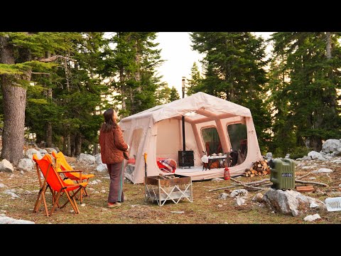 YENİ LÜX ŞİŞME ÇADIRIMIZLA ORMANDA KONFORLU KAMP