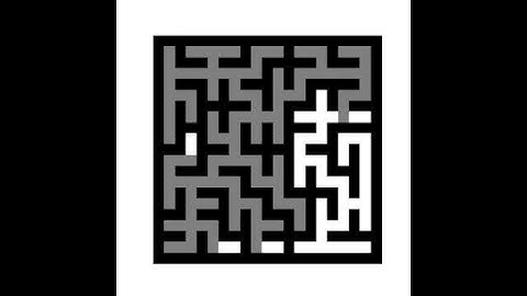 10x10 Aldous Broder maze solved with Breadth-first search (BFS)