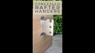 Concealed Rafter Hangers for A Cleaner Look: Simpson Joist Hangers #shorts