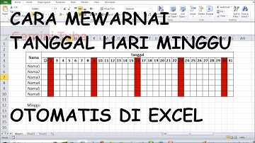 Cara Mewarnai Tanggal Merah Hari Minggu Otomatis di Excel