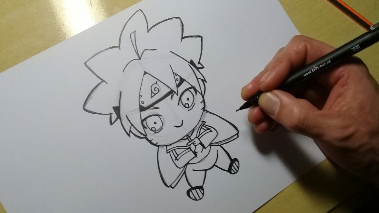 Como desenhar o BORUTO (Borushiki) 