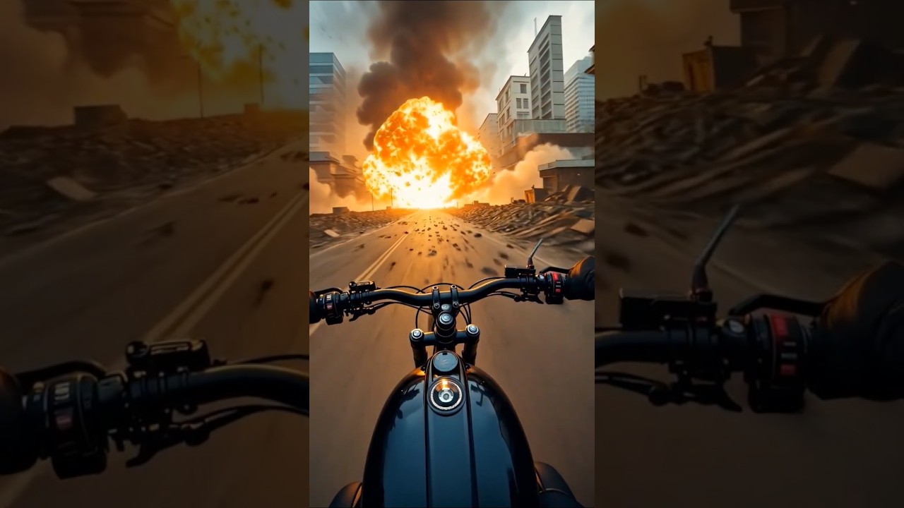 Bike Racing Into Fire Explosion | Thrilling POV Adventure Ride 🔥🏍️