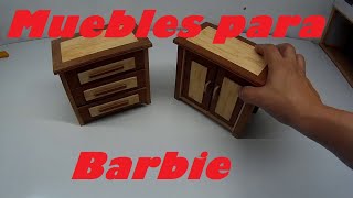 Mueble triplay dos tonos, muebles para muñecas tipo Barbie