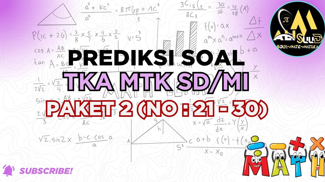 Обсуждение вопросов по математике для начальной школы из пакета TKA № 2 (№№ 21–30).