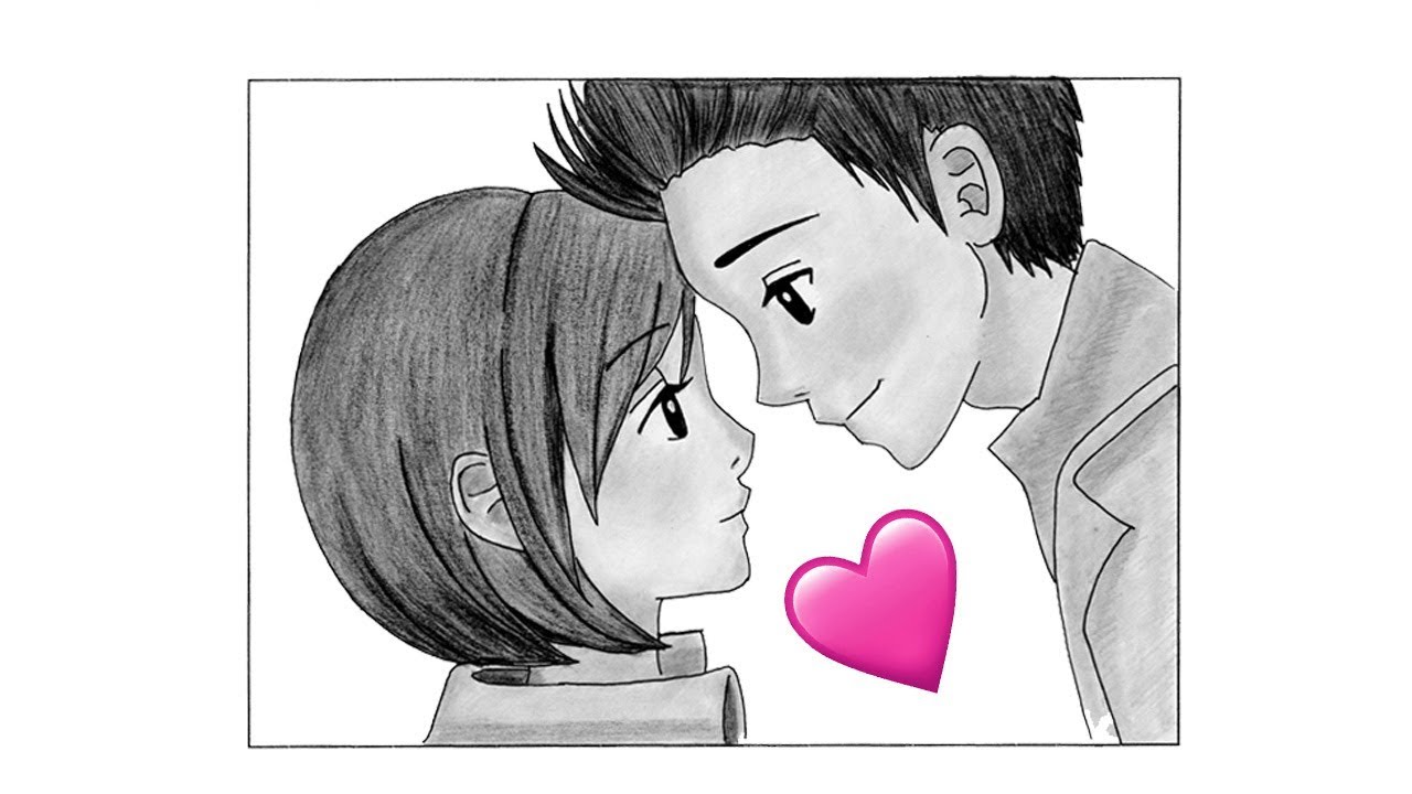 Anime Couple Drawing Pics  Drawing Skill