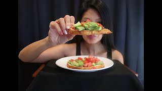 Avocado-Tomato Toast Breakfast || Vegan Mukbang