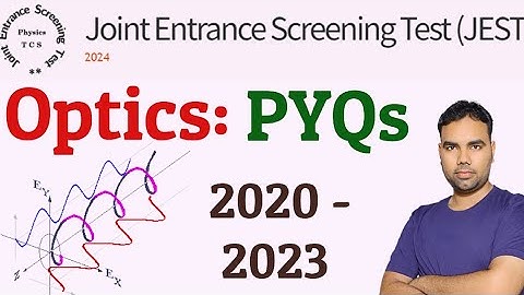 JEST 2024 Exam Physics Optics Previous Year Solutions