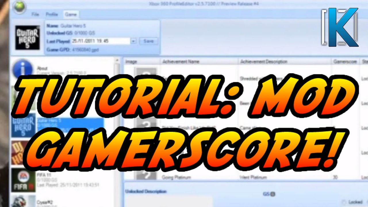 Tutorial: How to Mod your Gamerscore - YouTube