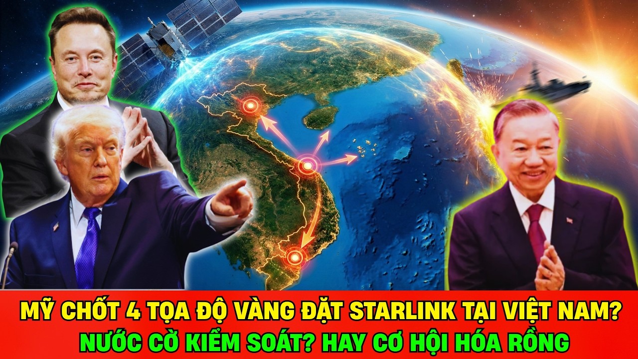 Mỹ Chốt 4 Tọa Độ Vàng Đặt Starlink Tại Việt Nam. TQ Đứng Ngồi Không Yên!