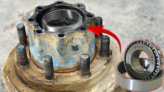 How to repair wheel hub cone size | truck hub bearing cone size | repairing wheel hub  #jktechnology