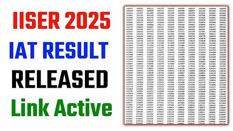 iiser iat result 2025 | how to check iiser result 2025 | iiser result 2025 |
