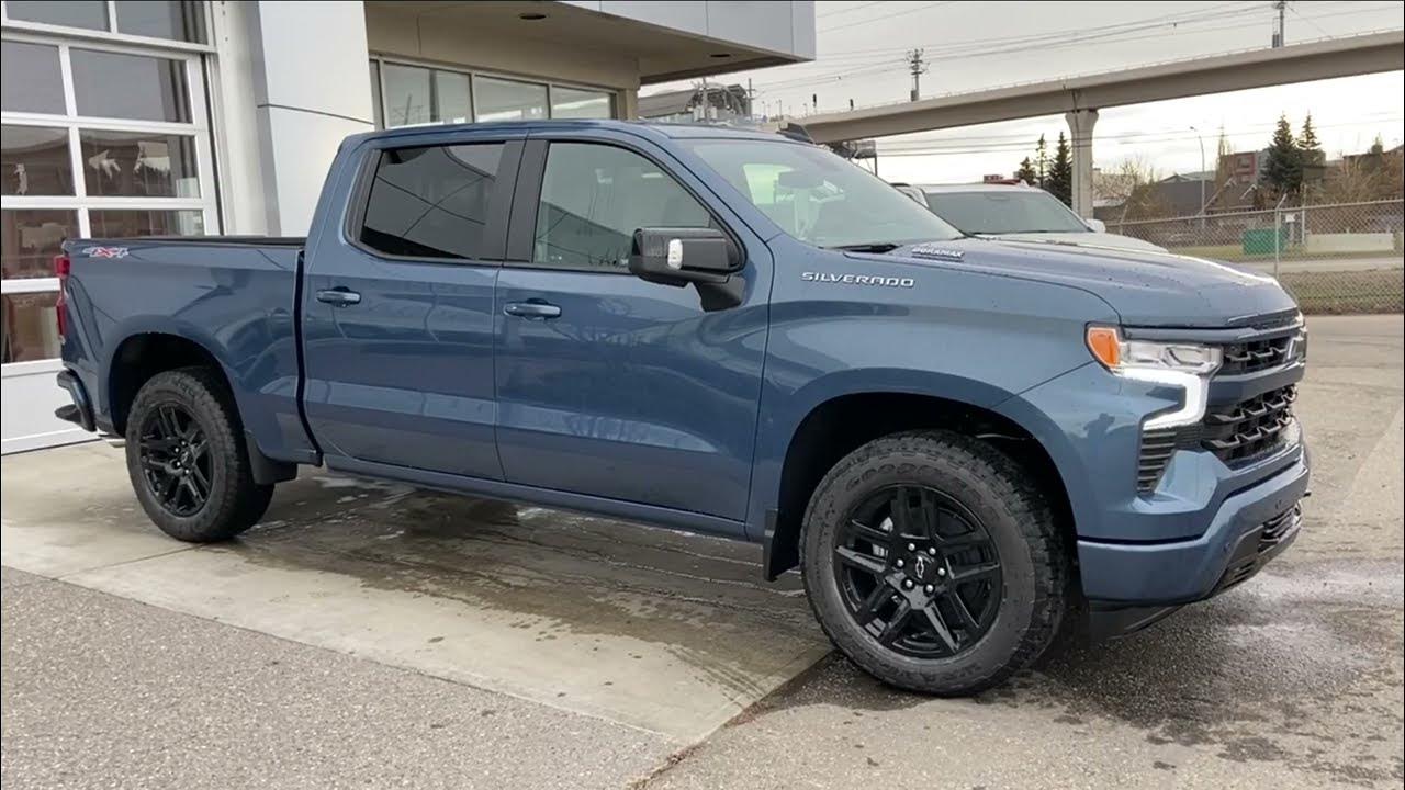 Blue 2024 Chevrolet Silverado 1500 RST Review Calgary AB Wolfe