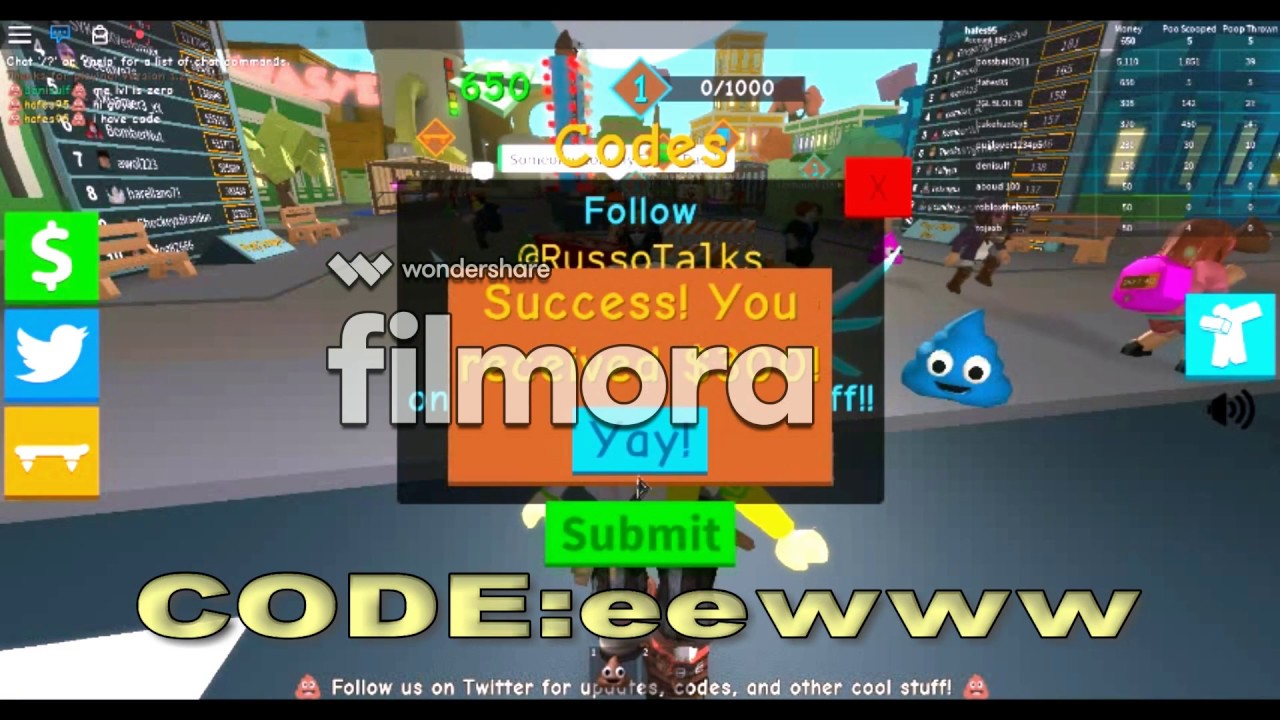 all-working-codesroblox-poop-scooping-simulator-robux-codes-redeem-2019-free