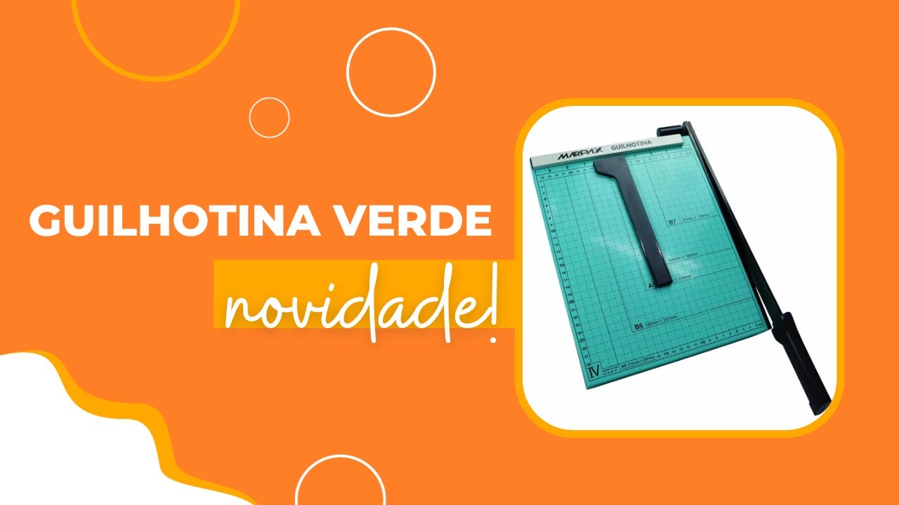 Capa do vídeo Conheça a Guilhotina de Papel Manual Verde | Novidade Marpax