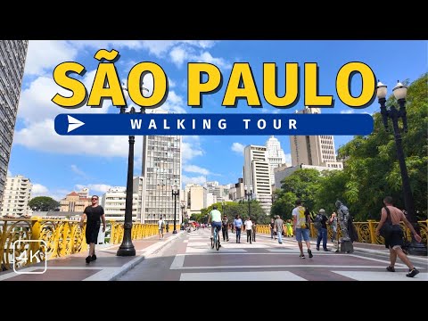 São Paulo, 브라질 | Republica | 역사 도보 여행 4K