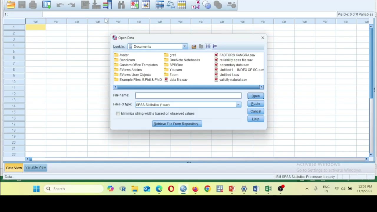 How to enter data in SPSS?