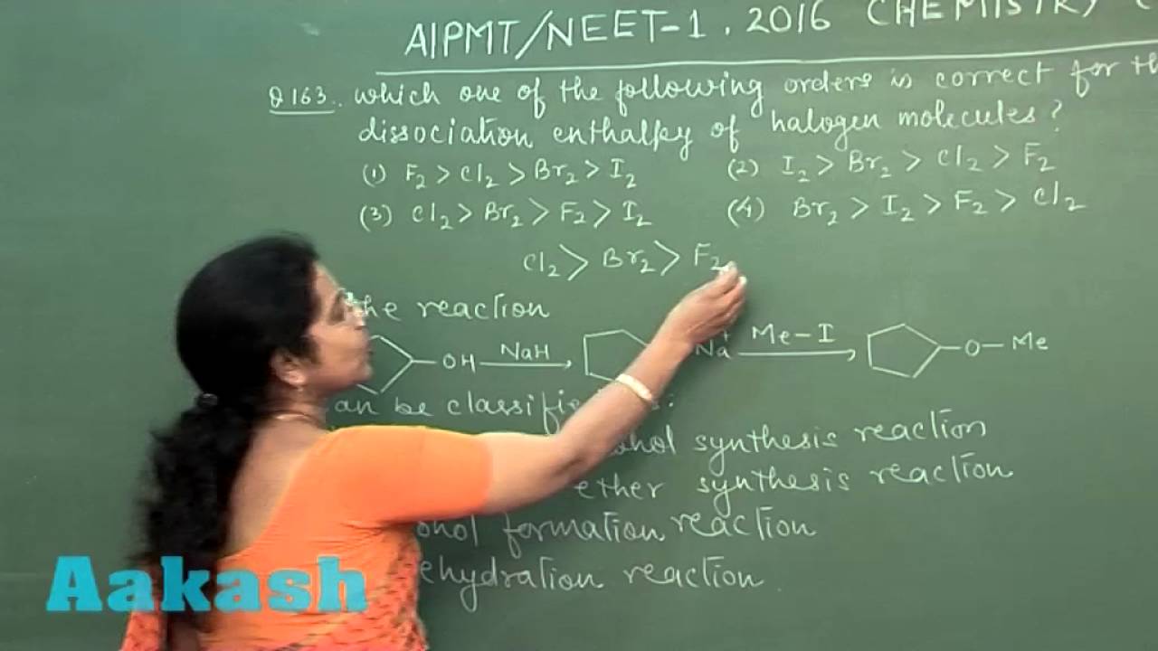 AIPMT 2016 Chemistry Solution Q. 163-164 Aakash (NEET Phase-I)