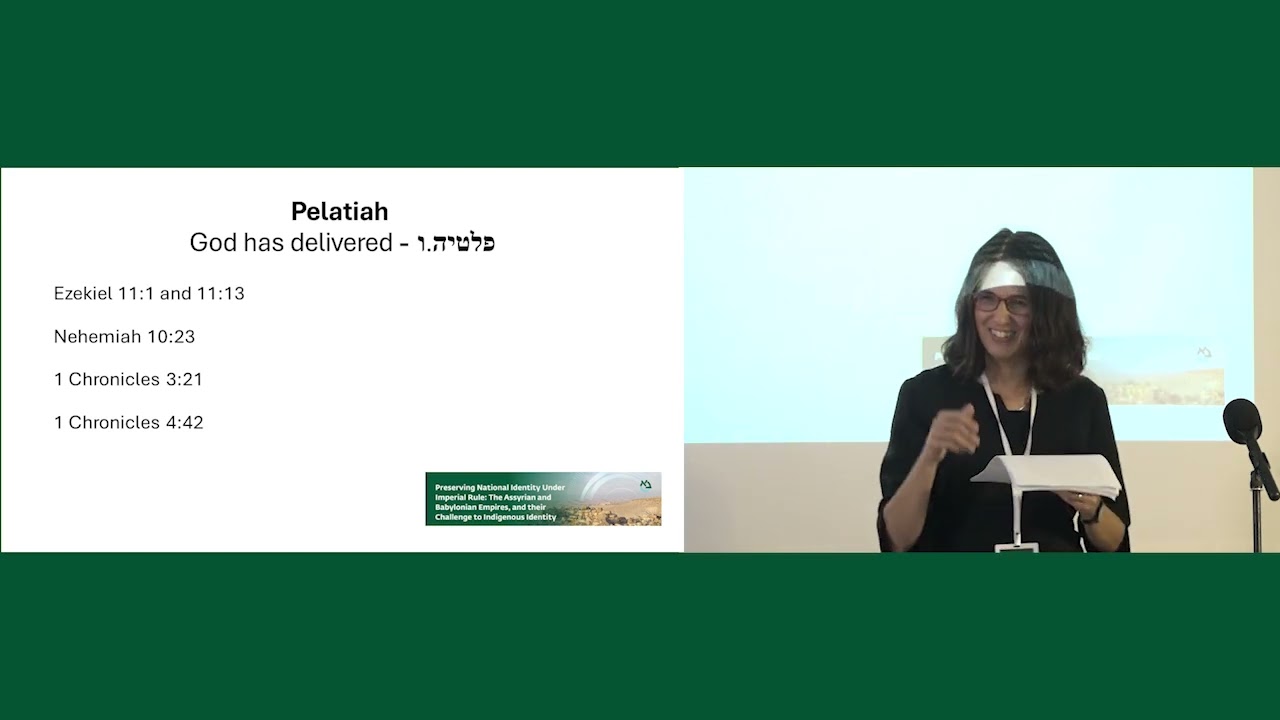 “Identity in Exile- Judean names”