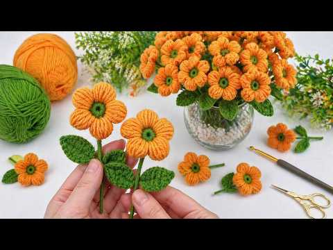 トップス OHGA FLOWER PUFF 🌼 Crochet Puff Flower in Minutes! Super Easy Tutorial #crochet