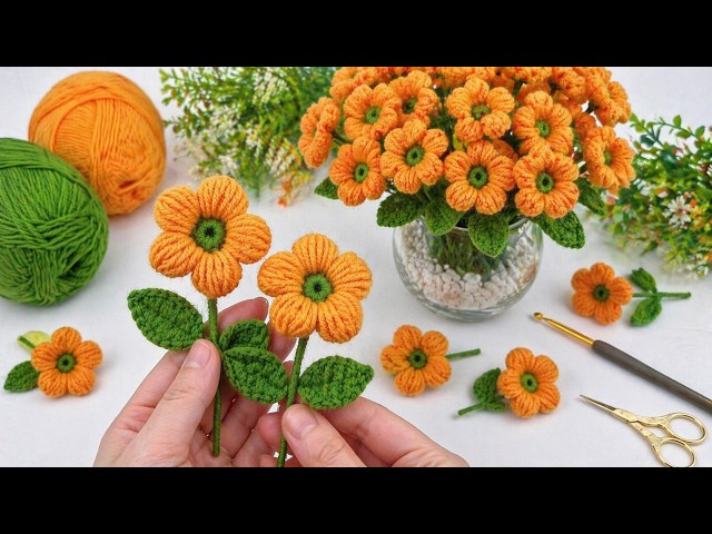 トップス OHGA FLOWER PUFF 🌼 Crochet Puff Flower in Minutes! Super Easy Tutorial #crochet