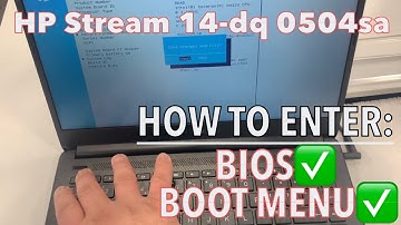 HP Stream 14s-dq0504sa - How To Enter Bios/UEFI Settings & Boot Menu