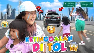 DINAR DAN DANISA KETINGGALAN DI TOL SAAT MAU LIBURAN😱😭 NANGIS KEJER😭 #viral #trending