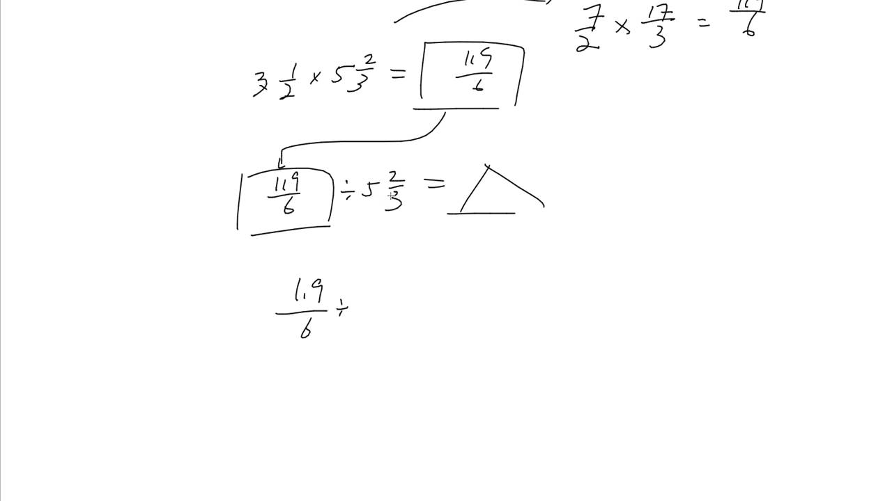Multiplication and Division of Mixed Numbers - YouTube