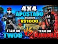 4x4 valendo 1000 reais team do TWO9 vs team do Manomax 😱