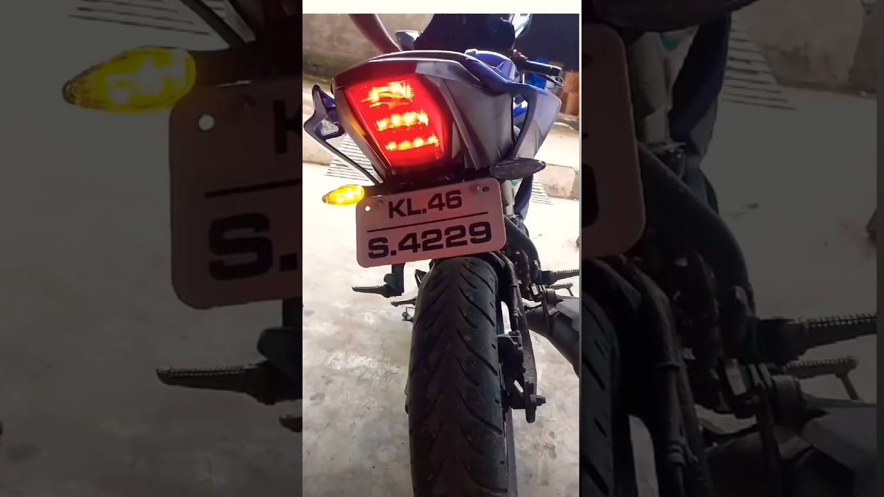 yamaha R15 v3 simply modified visor mask winglet hazard flasher flush mount s Tail tidy