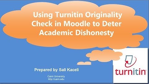 A Simple Way to Deter Academic Dishonesty in Moodle™ Software Platform Using Turnitin