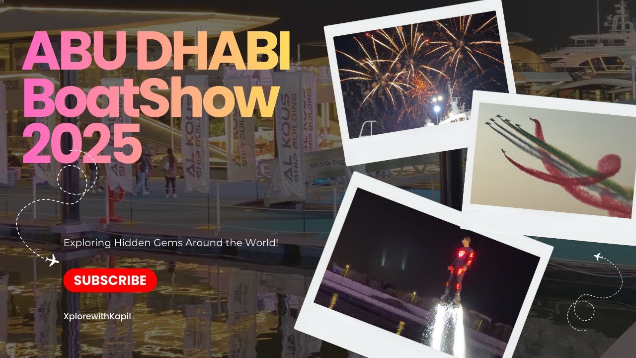 Amazing Abu Dhabi Boat Show 2025 | Airshow, Flyboard Show, Fireworks & Jetski Stunts! 