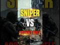 Sniper Vs Assault Rifle #modernwarfare #youtubeshorts #militarytech #sniperelite #assaultriffle