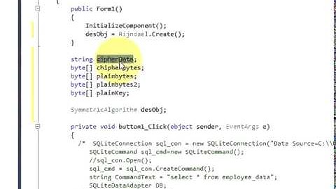 C# Tutorial 49  Encrypt data from simple string in C#