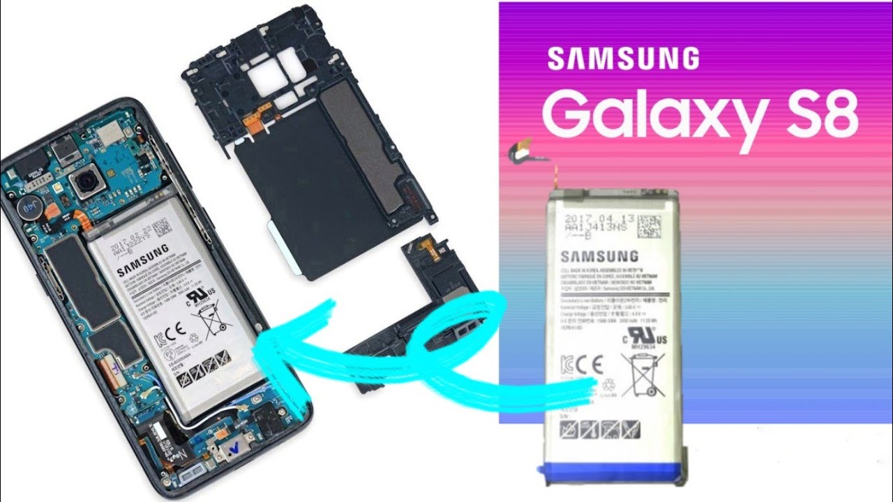 HOW TO REPLACE BATTERY ON YOUR PHONE, SAMSUNG GALAXY S8 - YouTube