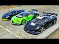 Koenigsegg Jesko with Jet Engine vs Bugatti Chiron NOS vs Lamborghini Gallardo 8000 HP - Drag Race