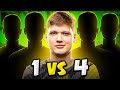 КОГДА S1MPLE ОСТАЕТСЯ 1 vs 4