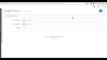 OpenCart 2.0 Length Classes Explained By Start Online Here