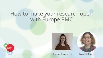 How to make your research open with Europe PMC