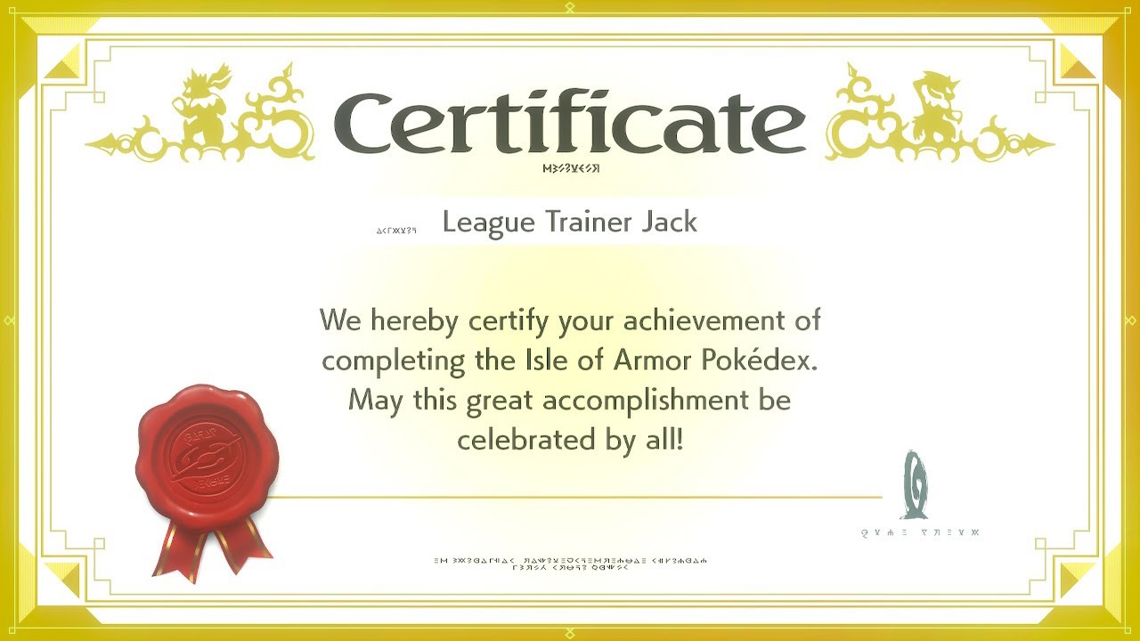 Complete The Isle Of Armor Pokedex 210 210 Minus Zarude 211 Pokemon Sword And Pokemon Shield Youtube