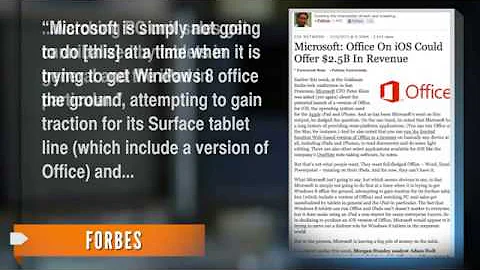 Microsoft Office on iOS Could Create $25 Billion in Revenue