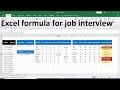 excel formula for job interview | excel interview questions and answers for freshers