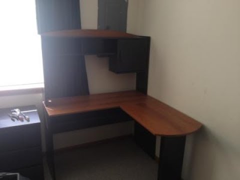 L Shaped Desks With Hutch Youtube