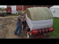 Rookies Wrap Round Hay Bales for the First Time