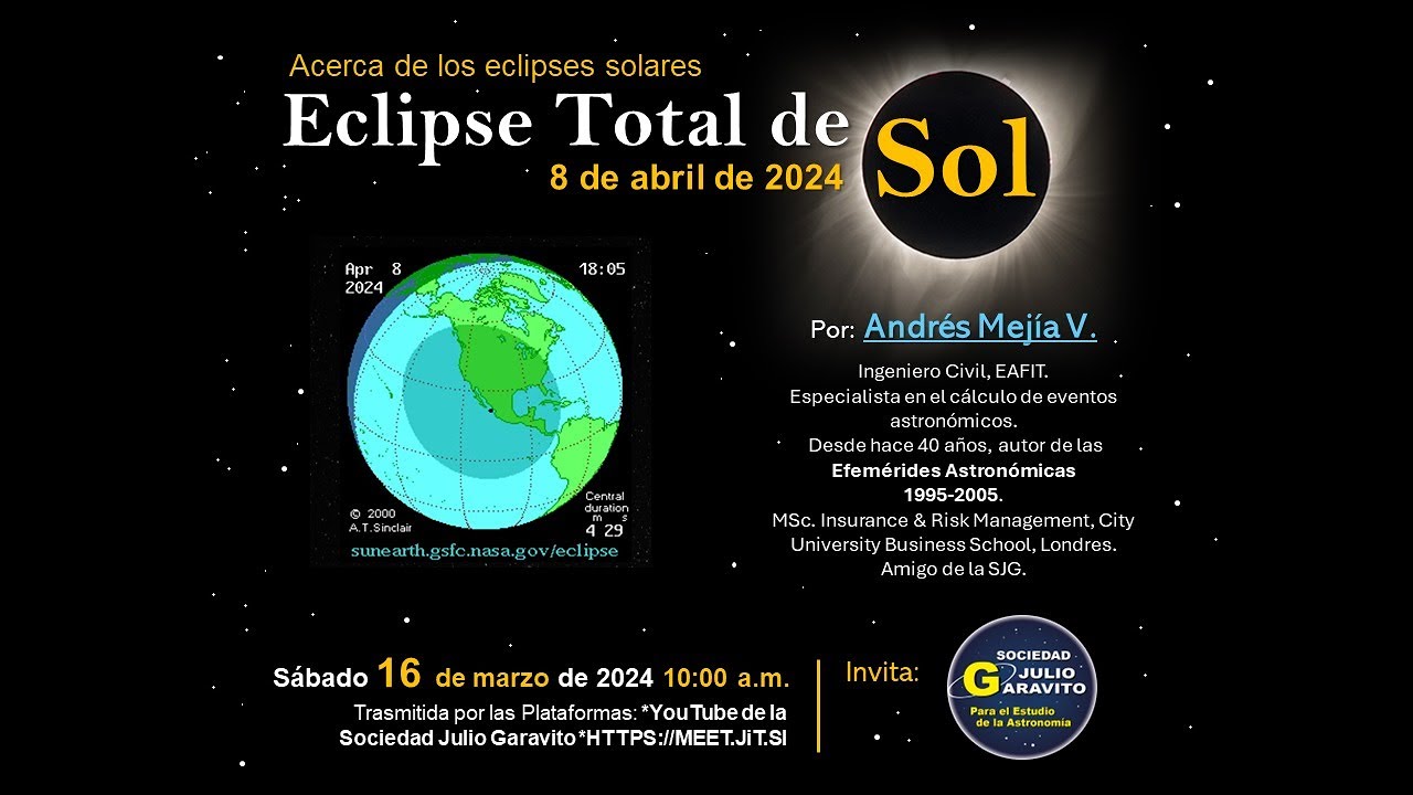 Eclipse Total de Sol del 8 de Abril de 2024 YouTube