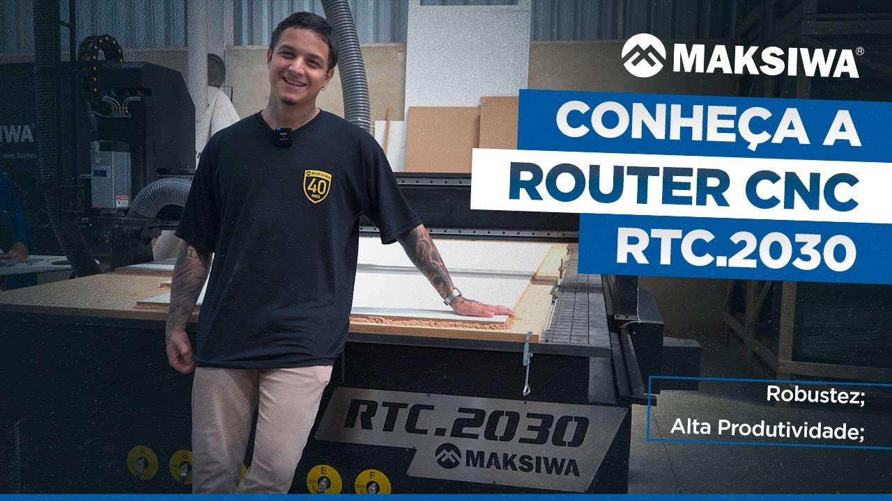 ROUTER CNC RTC.2030 Maksiwa - A Melhor Solução em Corte, Precisão e Agilidade para sua Marcenaria!