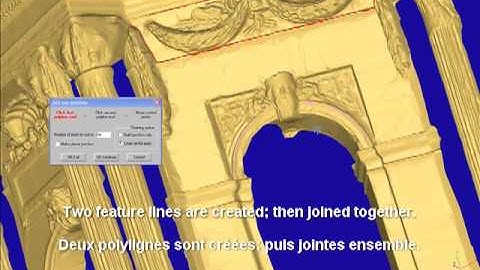 3DReshaper - FeatureLine extraction / Extraction de ligne caractéristique