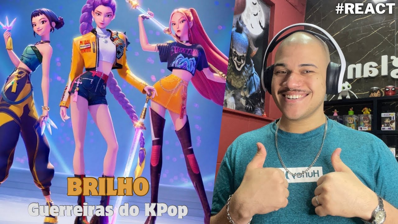 Reagindo a Brilho - HUNTRIX | Guerreiras do KPop (KPop Demon