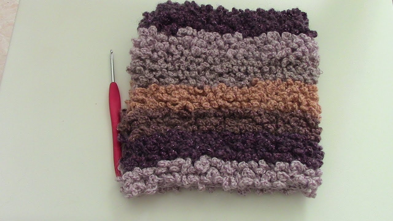 Patron crochet manta o cuello motivos y muestras: punto borreguito ganchillo patrones puntillas