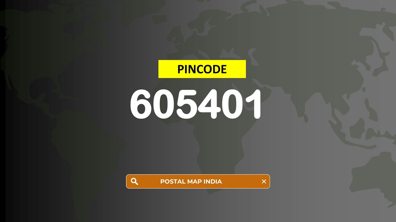 580007 Pin Code Pincode 605401 - Athiyurthiruvathigai, Pidagam & More - YouTube